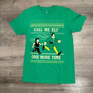 Ripple Junction Elf “Call Me Elf One More Time” Christmas Tee Men’s Size Medium